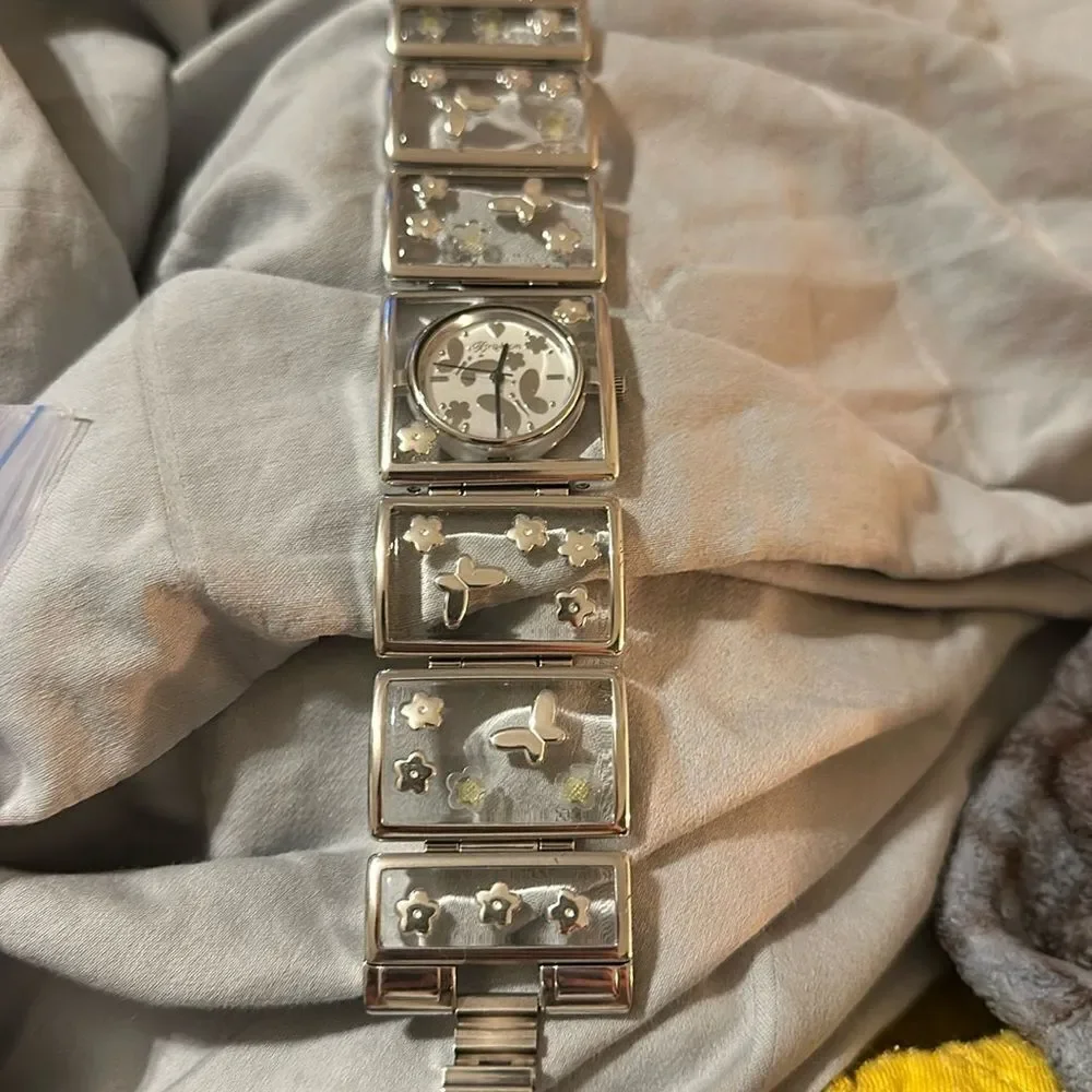 Brighton Gainesville Butterflies Bracelet Lucite Watch